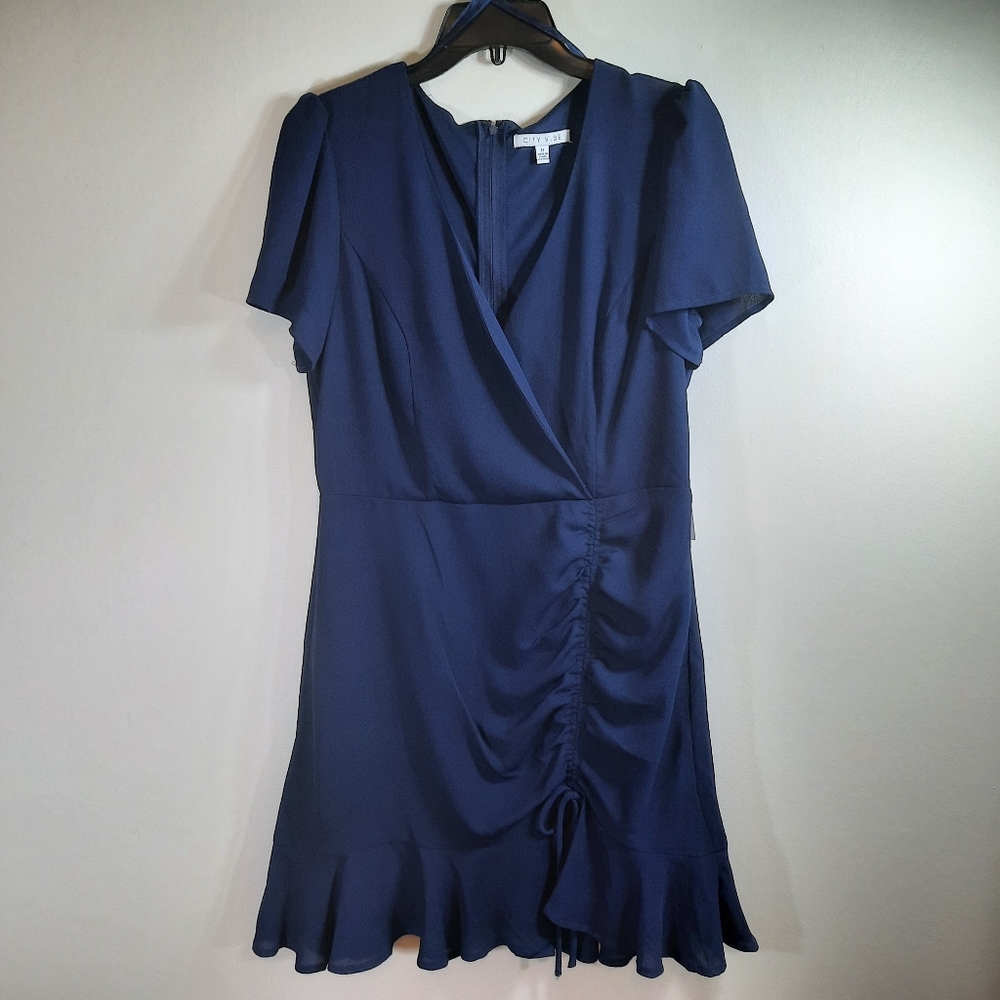 NWT City Vibes  Navy blue short sleeve dress Sz 11